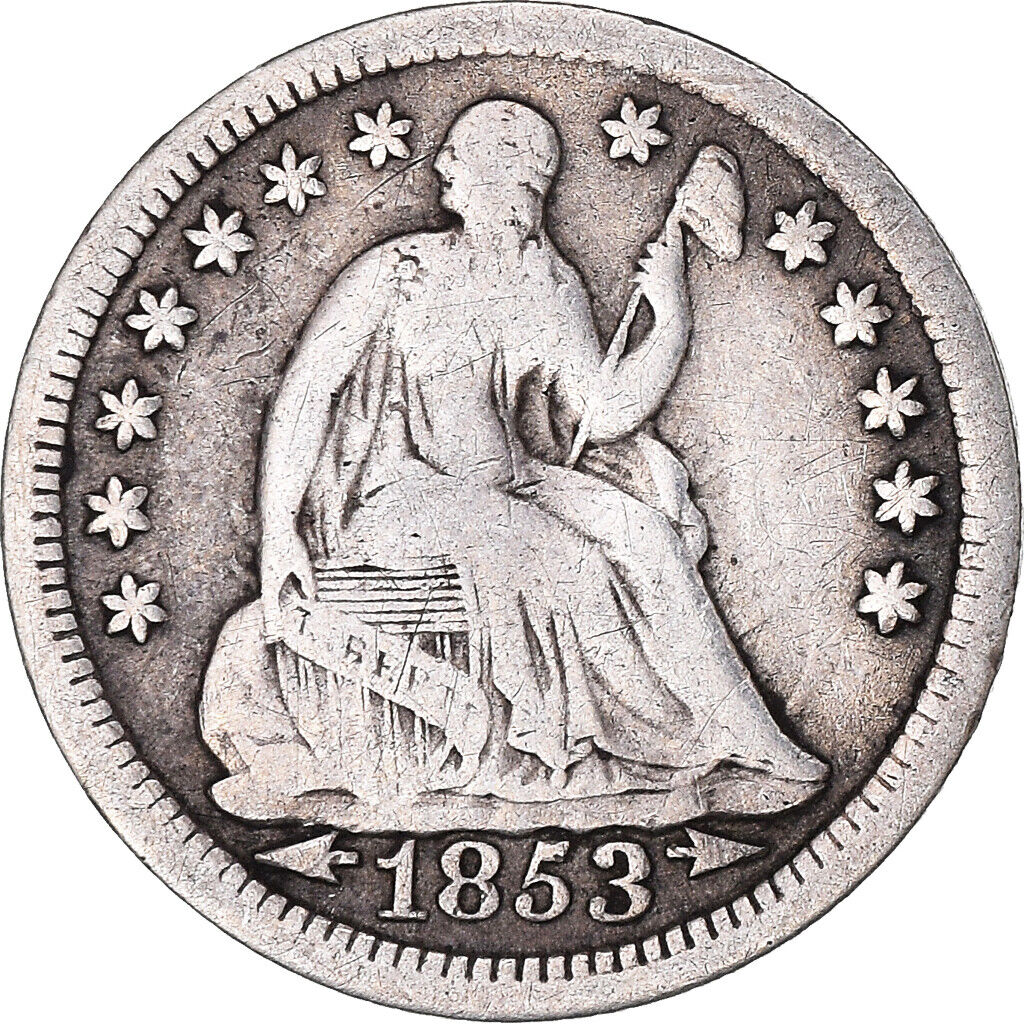 [#1061559] Coin, United States, Seated Liberty Half Dime, Half Dime, 1853, U.s.