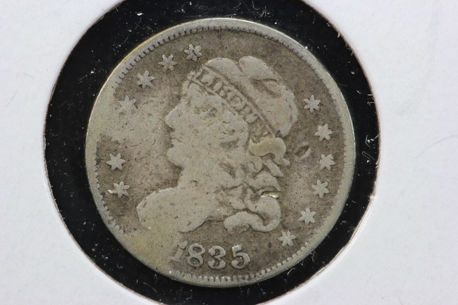 1835 Capped Bust Half Dime Small Date Large 5 C. 2iih