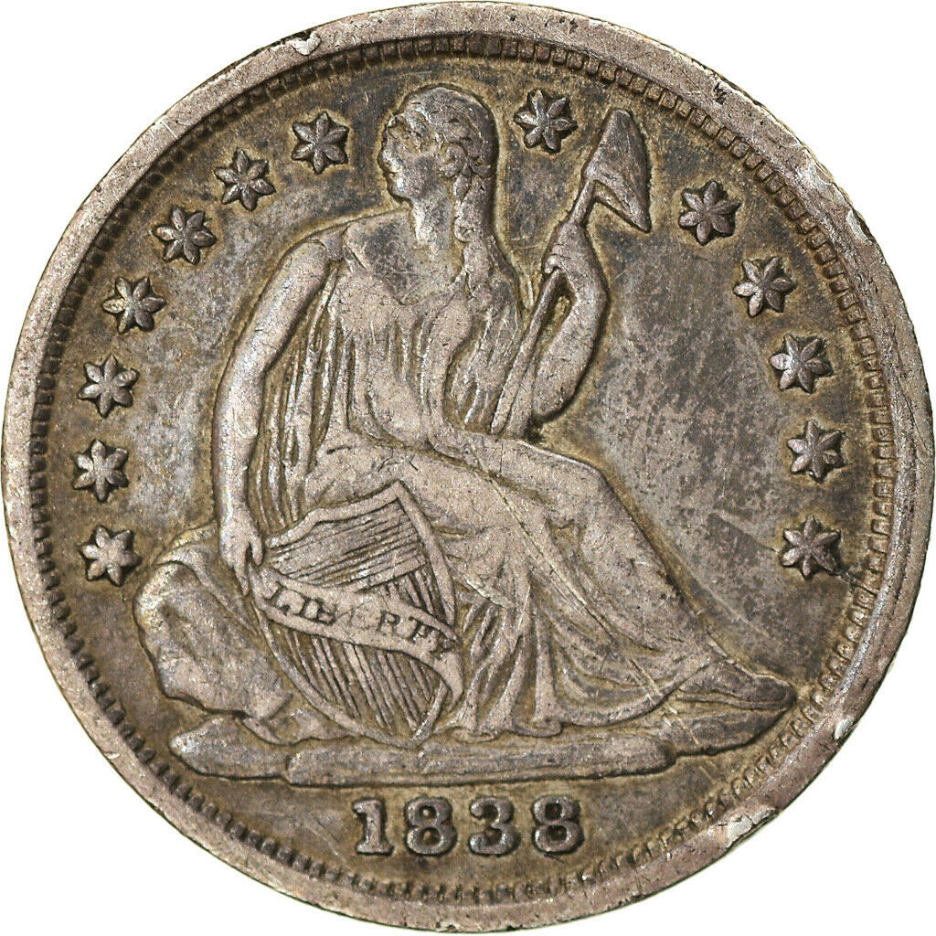 [#876271] Coin, United States, Seated Liberty Half Dime, Half Dime, 1838, U.s. M